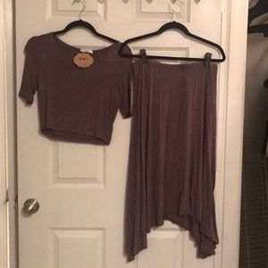 NWT Cherish 2 Piece Dress / Crop Top and Skirt